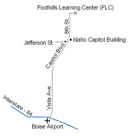 map to Foohills Learning Center